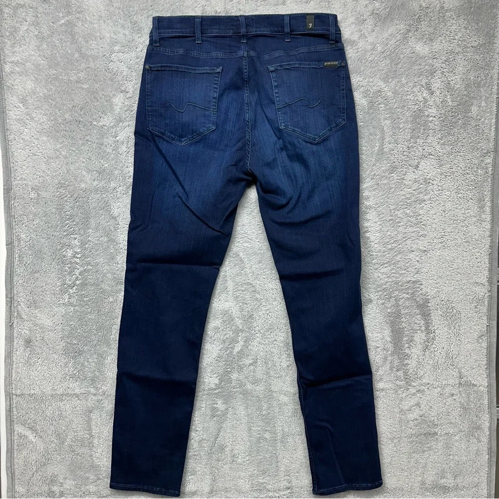 7 For All Mankind Luxe Performance Plus Slimmy Jeans Size 36 Slim Straight - Picture 6 of 11